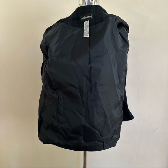 Vintage Sag Harbor Black Watch Plaid Blazer Wool Blend Jacket Petite Sz L Preppy - Picture 8 of 9